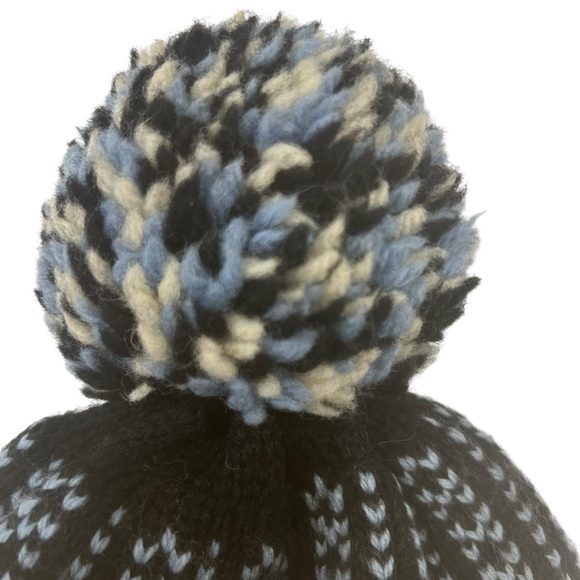 Mountain ladies & ewe handmade wool hat women Nordic blue black tan vintage - Picture 4 of 16